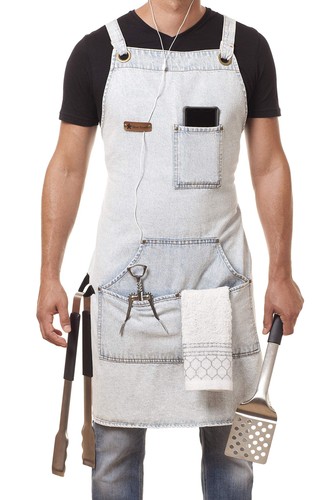 Grembiule denim distressed - denim,